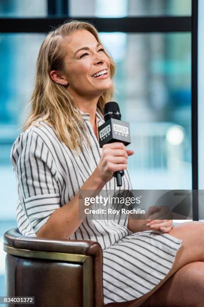 LeAnn Rimes discusses "Logan Lucky" with the Build Series at Build Studio on August 17, 2017 in New York City.