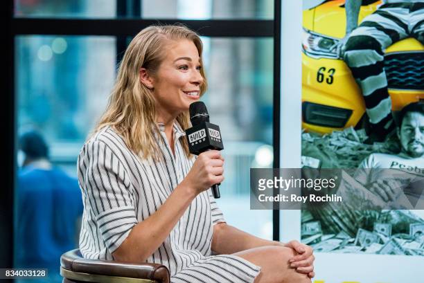 LeAnn Rimes discusses "Logan Lucky" with the Build Series at Build Studio on August 17, 2017 in New York City.