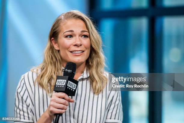 LeAnn Rimes discusses "Logan Lucky" with the Build Series at Build Studio on August 17, 2017 in New York City.