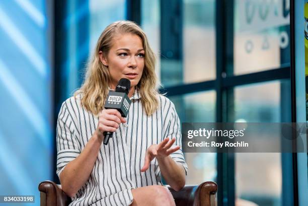 LeAnn Rimes discusses "Logan Lucky" with the Build Series at Build Studio on August 17, 2017 in New York City.