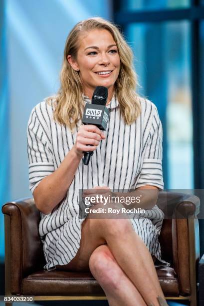 LeAnn Rimes discusses "Logan Lucky" with the Build Series at Build Studio on August 17, 2017 in New York City.