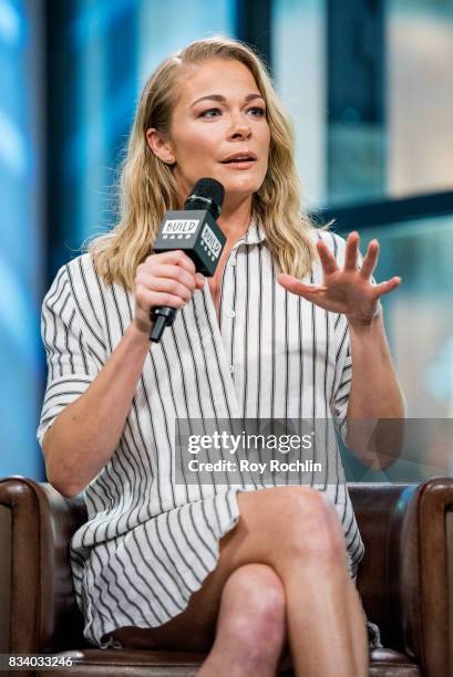 LeAnn Rimes discusses "Logan Lucky" with the Build Series at Build Studio on August 17, 2017 in New York City.