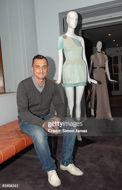 Designer Richard Nicoll attend his Trunk Show Spring Summer 2009 collection at the Liberty store on October 23, 2008 in London, England.