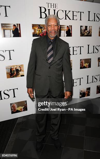 Morgan Freeman arrives for the UK Premiere of The Bucket List at the Vue West End , London