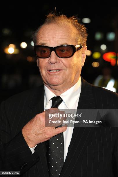 Jack Nicholson arrives for the UK Premiere of The Bucket List at the Vue West End , London