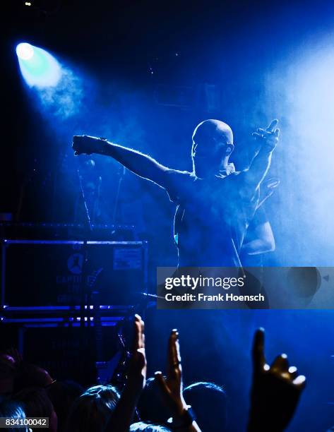 Singer Sam Harris of the American band X Ambassadors performs live on stage during a concert at the Lido on August 17, 2017 in Berlin, Germany.