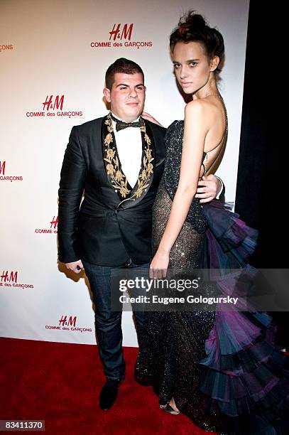 Eli Mizrahi and Masha Rudenko attend the Comme des Garcons for H&M collection preview at Espace on October 23, 2008 in New York City.