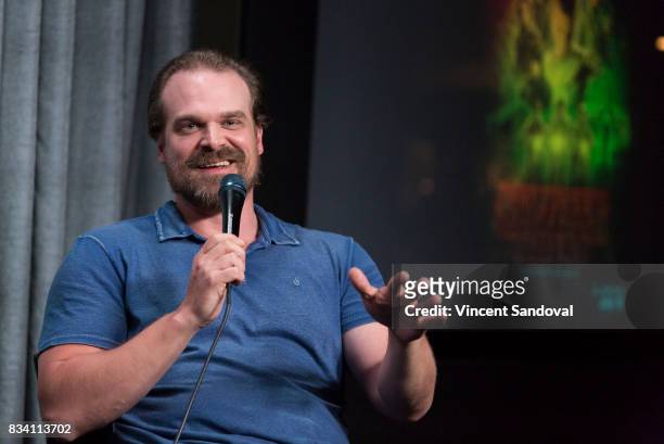 Actor David Harbour attends SAG-AFTRA Foundation Conversations with "Stranger Things" at SAG-AFTRA Foundation Screening Room on August 17, 2017 in...