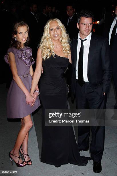 Allegra Versace ,Designer Donatella Versace and actor Balthazar Getty attend the Fashion Group International 2008 Night of Stars Awards gala at...