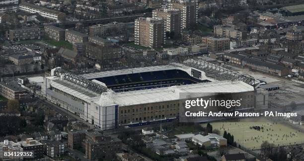 An aerial view of White Hart Lane, home of Tottenham Hotspur