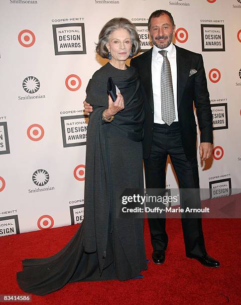Deeda Blair and designer Ralph Rucci attend the 2008 National Design Awards Gala at the Cooper-Hewitt National Design Museum on October 23, 2008 in...