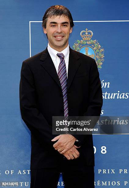 Larry Page, Founder of Google arrives at the Reconquista Hotel on October 24, 2008 in Oviedo, Spain.