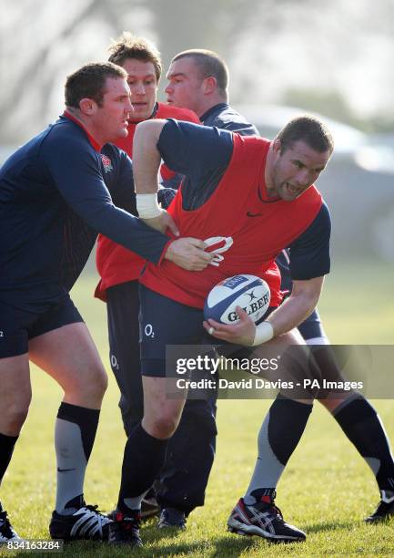 England's Phil Vickery during a training session at Bath University.