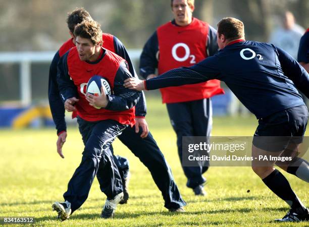 England's Michael Lipman during a training session at Bath University.