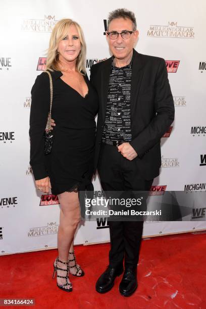 Vicki Gunvalson and Marc Juris attend WE tv's LOVE BLOWS Premiere Event at Flamingo Rum Club on August 16, 2017 in Chicago, Illinois.