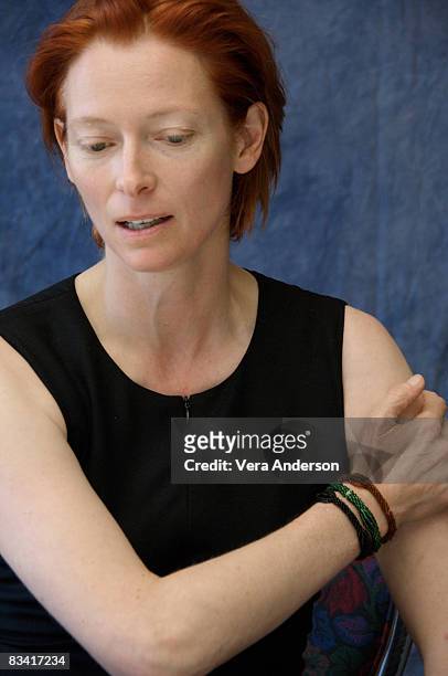 Tilda Swinton at the "Michael Clayton" press conference at the Four Seasons Hotel on September 8, 2007 in Toronto, Canada.