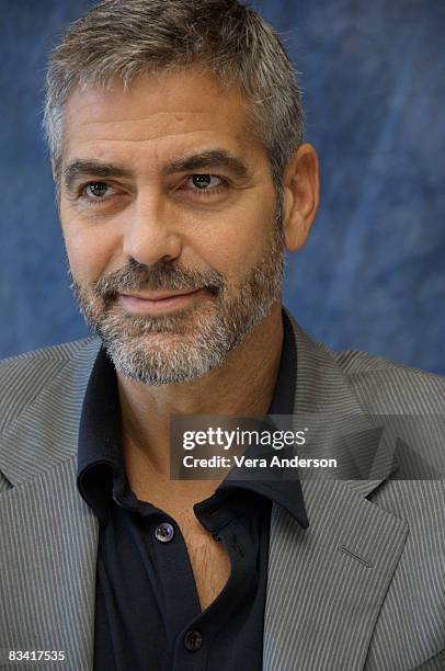 George Clooney at the "Michael Clayton" press conference at the Four Seasons Hotel on September 8, 2007 in Toronto, Canada.