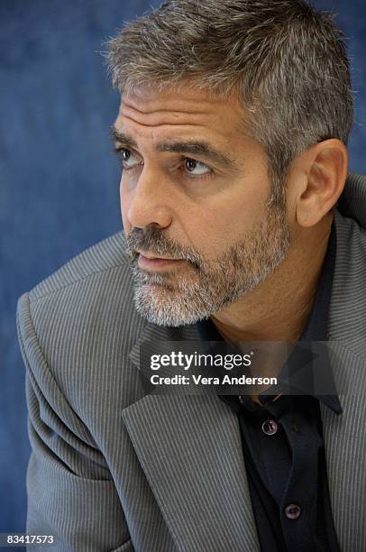 George Clooney at the "Michael Clayton" press conference at the Four Seasons Hotel on September 8, 2007 in Toronto, Canada.