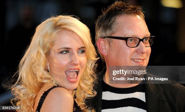Vic Reeves and Nancy Sorrell arrives for the BRIT Awards 2008, at Earls Court in central London.