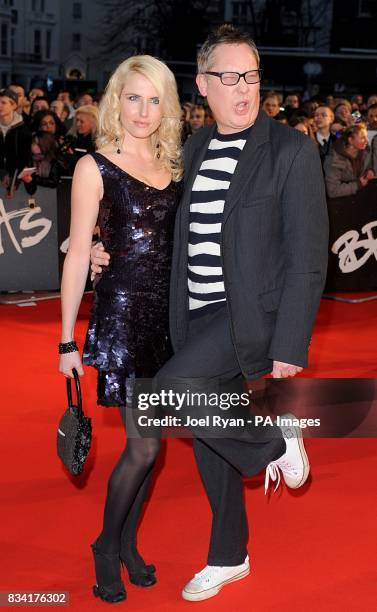 Nancy Sorrell and Vic Reeves arrive for the BRIT Awards 2008, at Earls Court in central London.