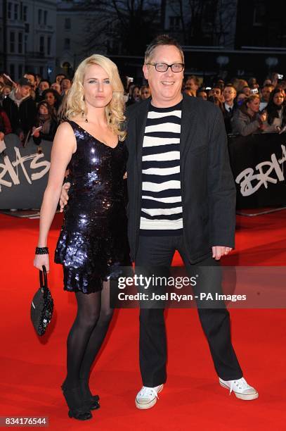 Nancy Sorrell and Vic Reeves arrive for the BRIT Awards 2008, at Earls Court in central London.
