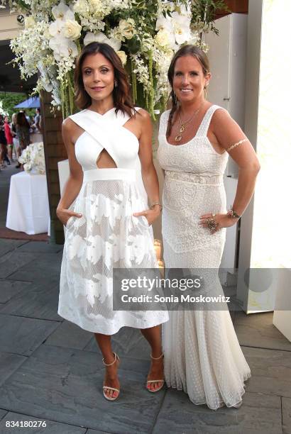 Bethenny Frankel and Bronwen Smith attend the B Floral Cocktail Hour at the Southampton Social Club on August 17, 2017 in Southampton, New York.