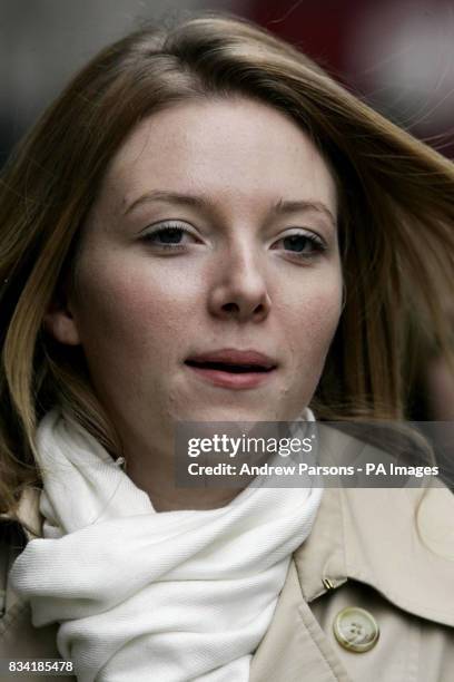 Kate Sheedy leaves the Old Bailey as the jury retired for a fifth day today to consider its verdicts in the Levi Bellfield trial.