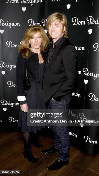 Hairdresser Nicky Clarke and Kelly Hoppen arrive for the launch of Dom Perignon OEnotheque vintage 1995 at The Landau in London.