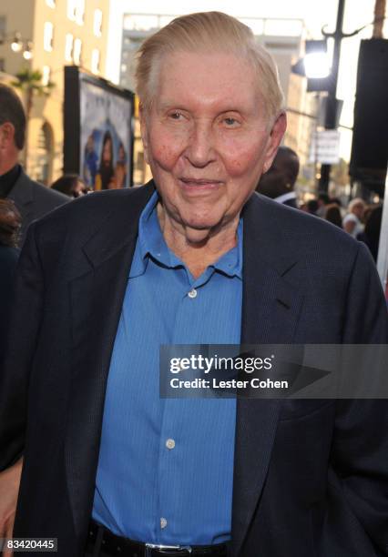 Actor Sumner Redstone arrives at the Los Angeles Premiere of "The Love Guru" at Grauman's Chinese Theatre on June 11, 2008 in Hollywood, California.