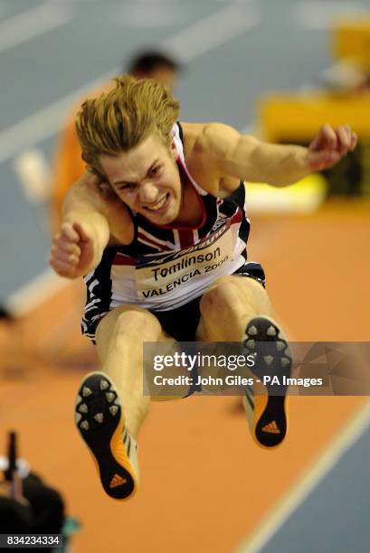 Great Britain's Chris Tomlinson during the IAAF World Indoor Championships at the Palau Velodromo Luis Puig in Valencia, Spain.