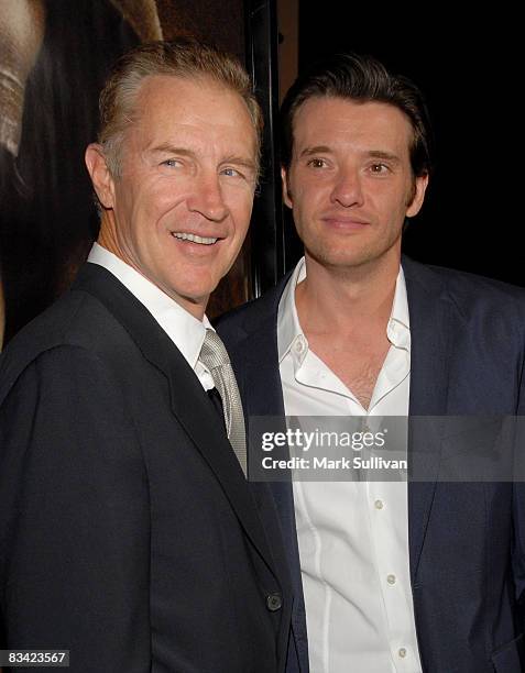 Actor Denis O'Hare and actor Jason Butler Harner attend the Los Angeles premiere of "Changeling" on October 23, 2008 in Beverly Hills, California.