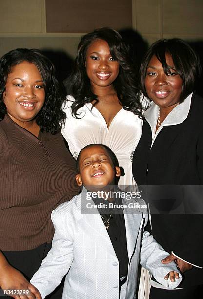 Actress-singer Jennifer Hudson with her sister Julia Hudson, mother Darnell Donerson and nephew Julian King attend the "Dreamgirls" New York Premiere...