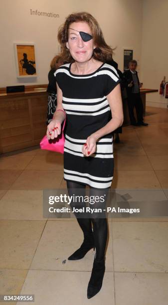 Marie Colvin arrives for a Private View of the Brilliant Women/Modern Muses, at the National Portrait Gallery, central London .