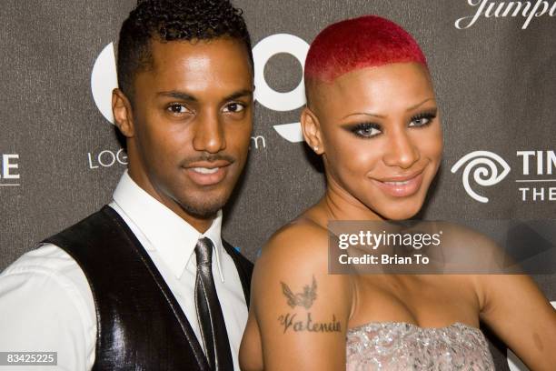 Actor Darryl Stephens and singer Nikki Jane arrive at "Noah's Arc: Jumping the Broom" Los Angeles Premiere held at Mann Chinese 6 Theatre on October...