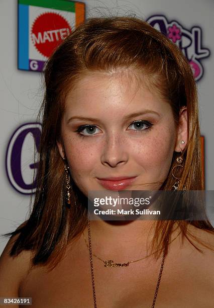 Actress Renee Olstead attends the Mattel Celebrity Retreat produced by Backstage Creations at Teen Choice 2008 on August 3, 2008 in Universal City,...