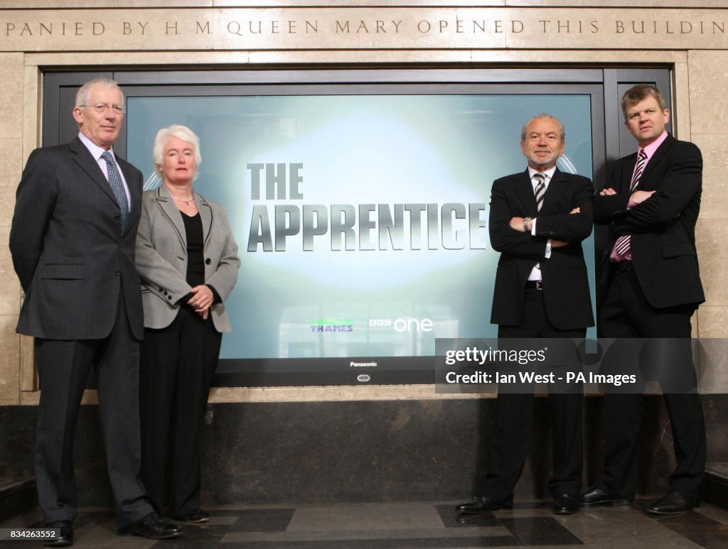 Nick Apprentice Nick Hewer, Margaret Mountford, Sir Alan Sugar and Adrian Chiles ...