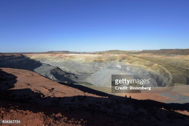 The White Foil open pit mine sits at Evolution Mining Ltd.'s gold operations in Mungari, Australia, on Tuesday, Aug. 8, 2017. Evolution Mining is...