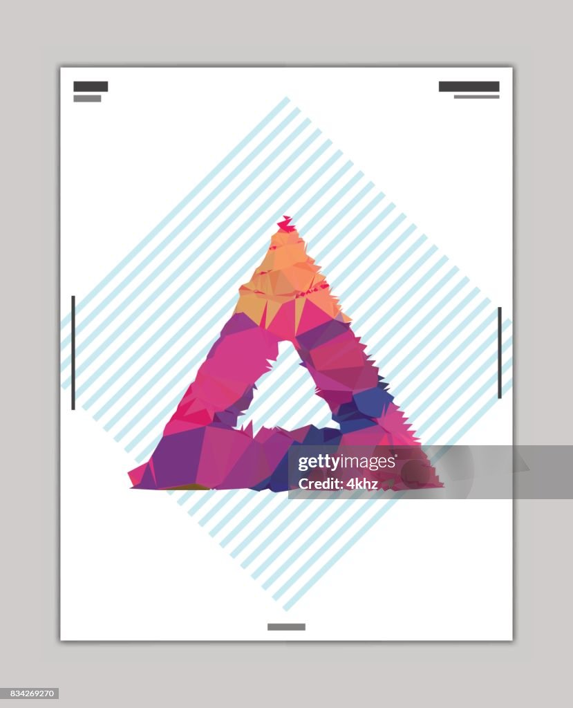 Triangle Design Post Abstract Triangle Graphic Design Poster Layout Template High-Res Vector ...