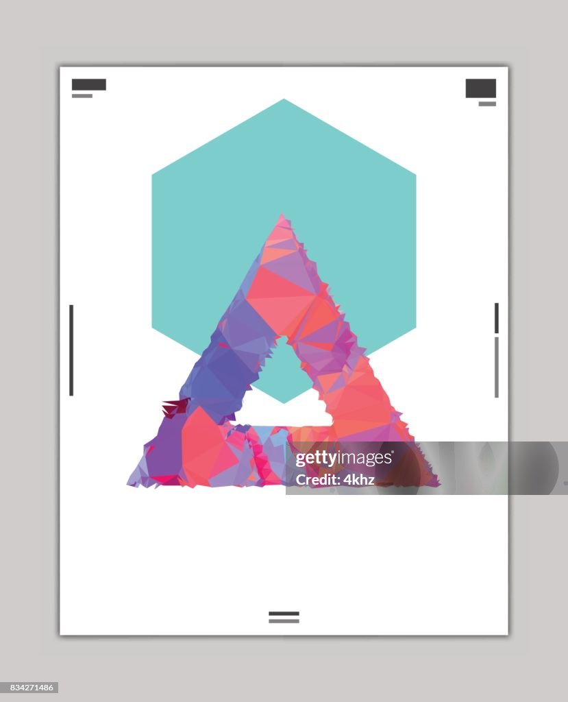 Triangle Design Post Abstract Triangle Graphic Design Poster Layout Template High-Res Vector ...