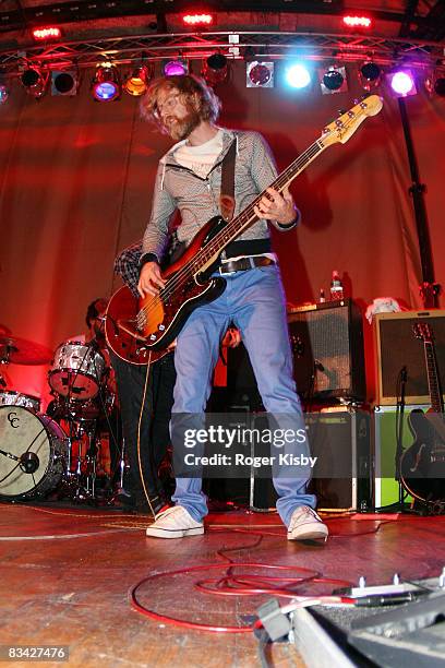 Brendan Canning of Broken Social Scene performs onstage at the CMJ Music Marathon at Brooklyn Masonic Temple on October 24, 2008 in New York City.