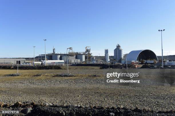 Hangar workshop, right, sits near the processing plant at Evolution Mining Ltd.'s gold operations in Mungari, Australia, on Tuesday, Aug. 8, 2017....