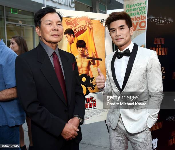 Martial artist Wong Jack Man and actor Philip Ng attend the Los Angeles special screening of Birth of the Dragon at ArcLight Cinemas on August 17,...