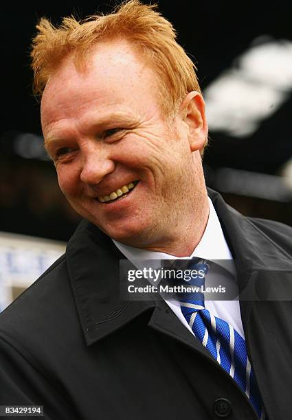 Alex McLeish, manager of Birmingham City looks on during the Coca-Cola Championship match between Birmingham City and Sheffield Wednesday at St...