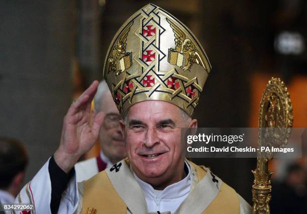 Cardinal Keith O'Brien before his Easter Sunday Homily when he launched an attack on the Government's "Human Fertilisation and Embryology Bill"...