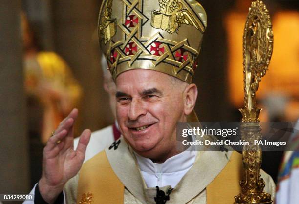 Cardinal Keith O'Brien before his Easter Sunday Homily when he launched an attack on the Government's "Human Fertilisation and Embryology Bill"...