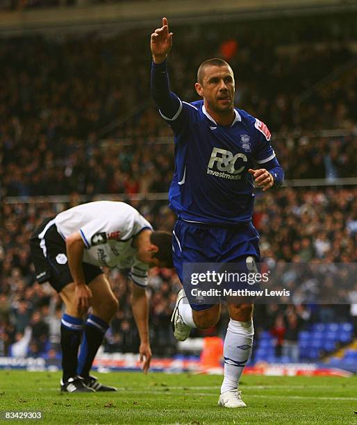Kevin Phillips of Birmingham celebrates his goal during the Coca-Cola Championship match between Birmingham City and Sheffield Wednesday at St...