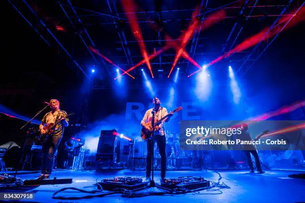 August 13 :a English alternative rock band Ride performs on stage during Ypsigrock Festival on August 11, 2017 in Castelbuono, Palermo, Italy.