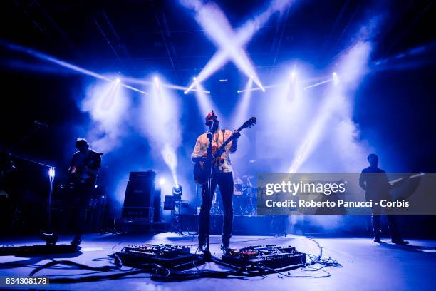 August 13 :a English alternative rock band Ride performs on stage during Ypsigrock Festival on August 11, 2017 in Castelbuono, Palermo, Italy.