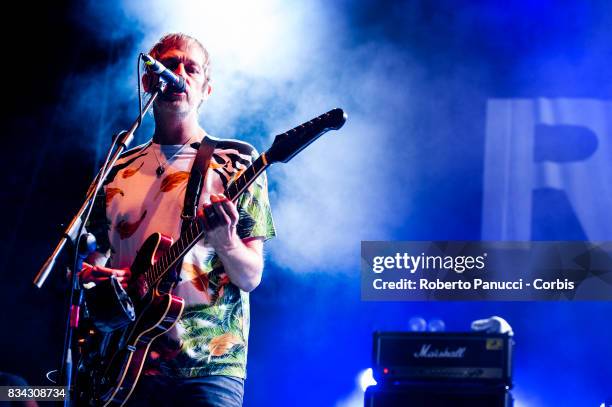 August 13 :a English alternative rock band Ride performs on stage during Ypsigrock Festival on August 11, 2017 in Castelbuono, Palermo, Italy.