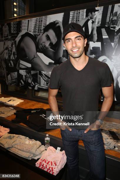 Designer/Model Akin Akman attends the Todd Snyder x Akin's Army Collaboration Launch at Todd Snyder Flagship Store on August 17, 2017 in New York...